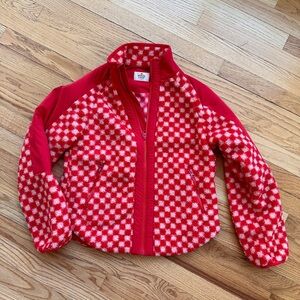 Marine Layer Checkered Red and Ivory Jacket